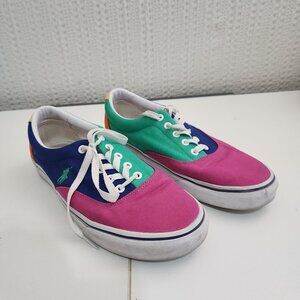 Polo Ralph Lauren Men's Keaton 90s Color-Block Sneaker Shoe Size 9.5